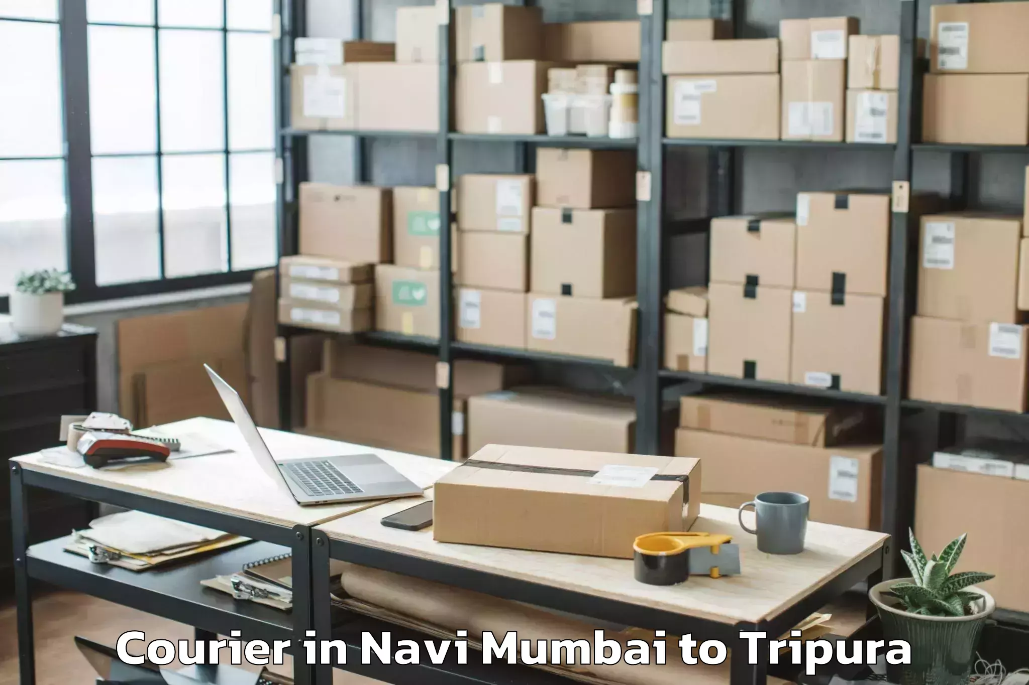 Leading Navi Mumbai to Teliamura Courier Provider